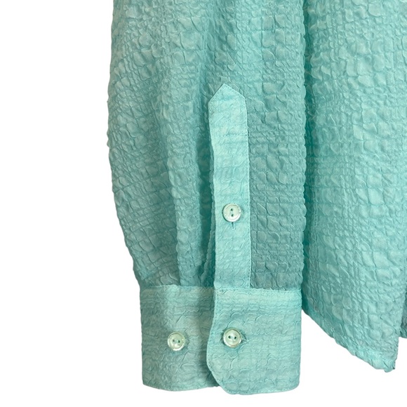 Evan-Picone Adjustable Sleeve Button Up, Mint |16 - Picture 11 of 16